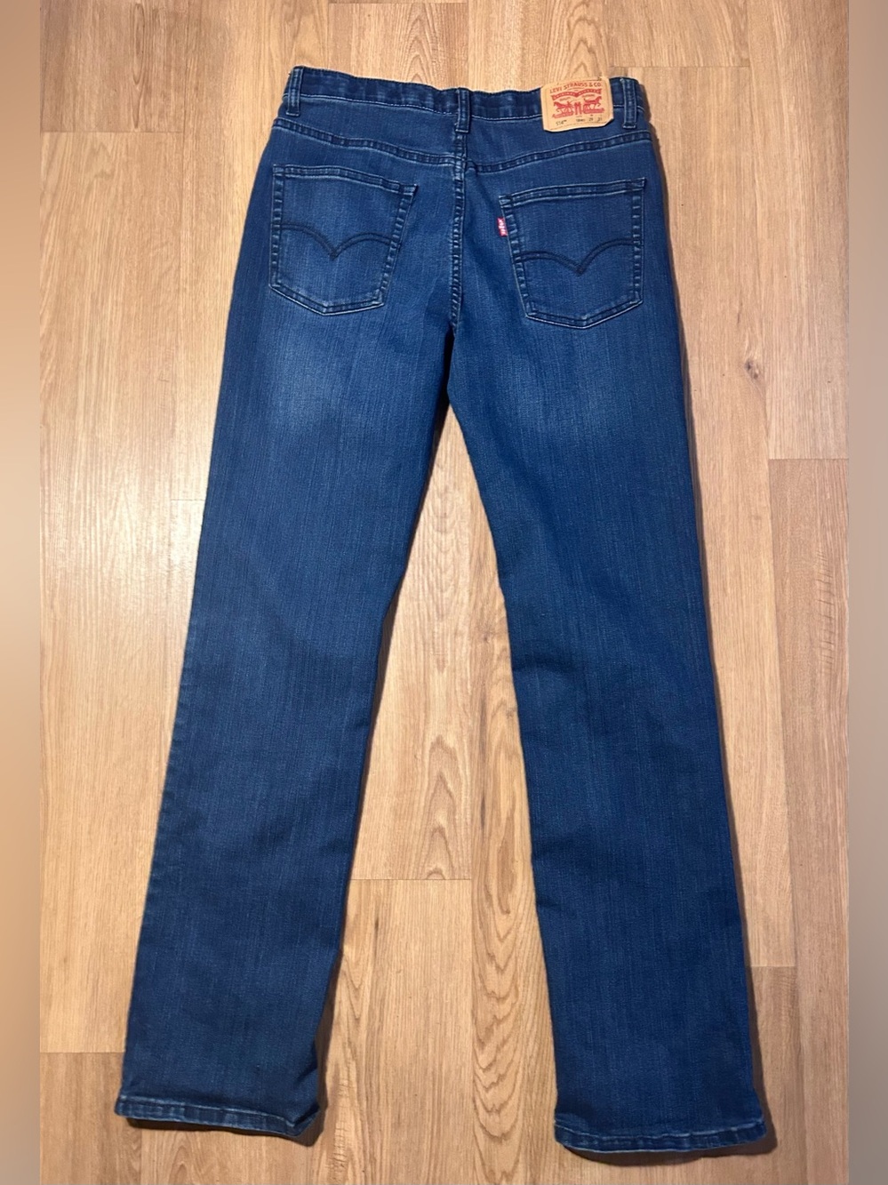 Levi’s 514 Boys 18 Regular W29 L31 Straight Leg Stretch Jeans Dark Wash - Picture 6 of 7